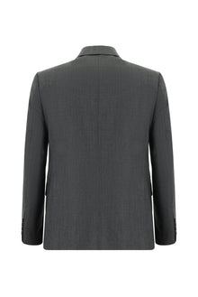 Açık Antrasit Slim Fit Dar Kesim Yün Klasik Takım Elbise