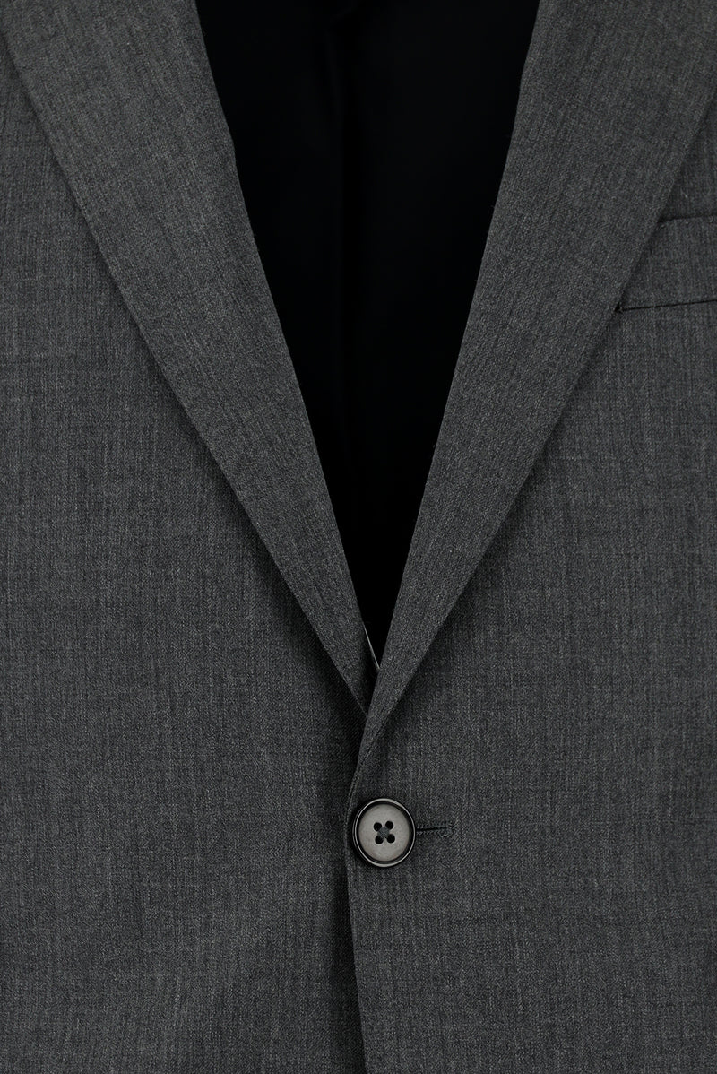 Açık Antrasit Slim Fit Dar Kesim Yün Klasik Takım Elbise