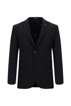 Koyu Lacivert Super Slim Fit Ekstra Dar Kesim Klasik Yün Takım Elbise