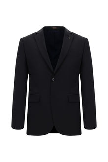 Koyu Lacivert Super Slim Fit Ekstra Dar Kesim Klasik Yün Takım Elbise