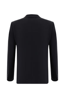 Koyu Lacivert Super Slim Fit Ekstra Dar Kesim Klasik Yün Takım Elbise