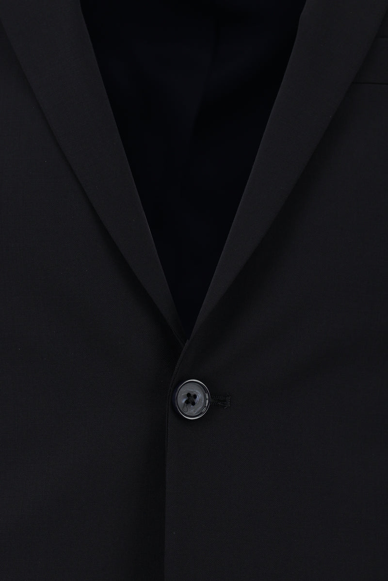 Koyu Lacivert Super Slim Fit Ekstra Dar Kesim Klasik Yün Takım Elbise