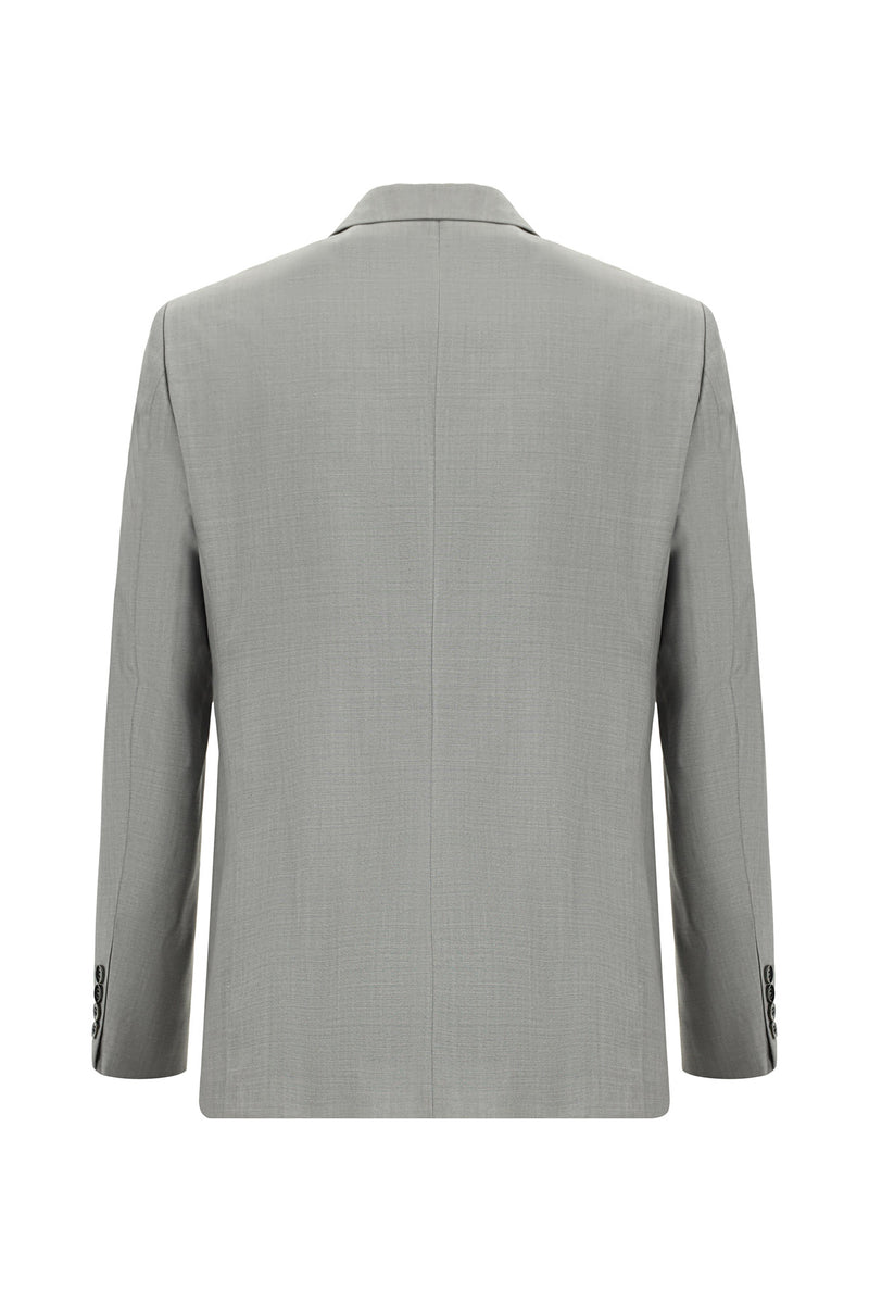 Orta Gri 6 Drop Regular Fit Standart Kesim ?talyan Yün Tak?m Elbise-Abdullah Ki??l?