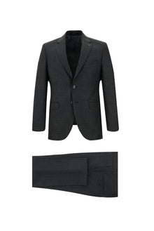 Orta Gri 4 Drop Relaxed Fit Rahat Kesim Yünlü Tak?m Elbise-Abdullah Ki??l?
