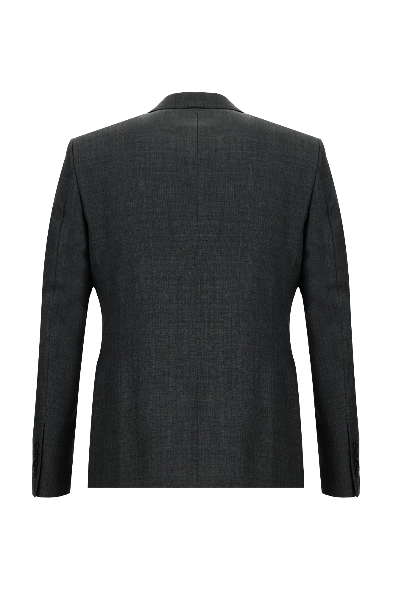 Orta Gri Relaxed Fit Rahat Kesim Yünlü Klasik Takım Elbise