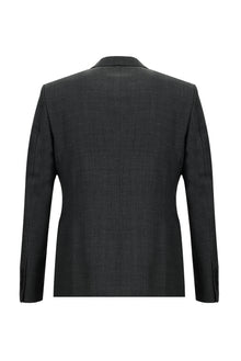 Orta Gri Relaxed Fit Rahat Kesim Yünlü Klasik Takım Elbise