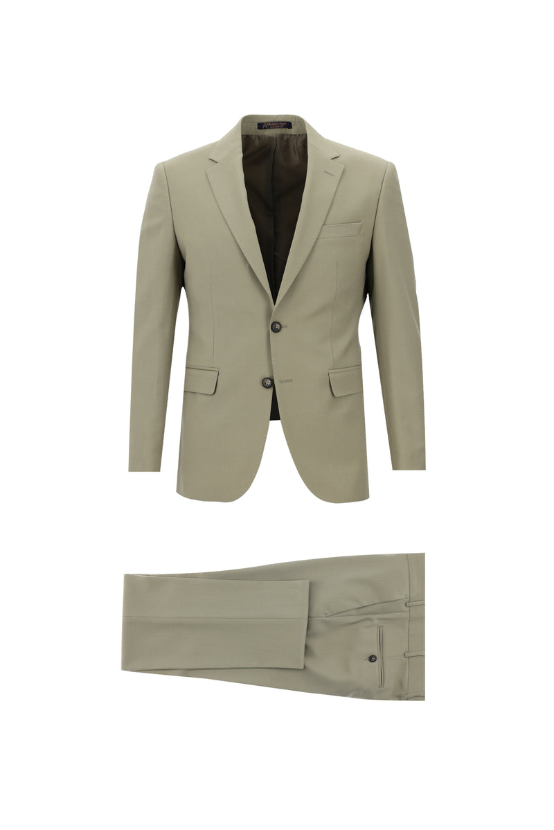 Orta Vizon Slim Fit Dar Kesim Yünlü Klasik Takım Elbise