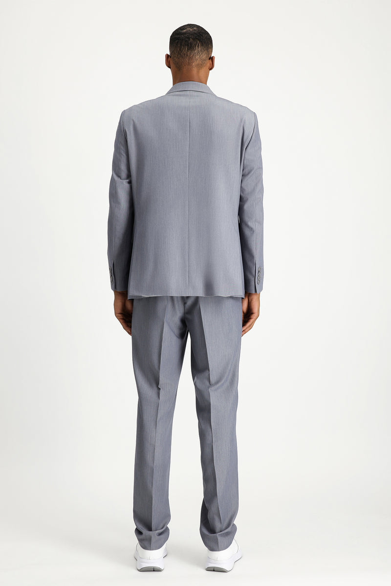 Orta Füme Oversize Ekstra Rahat Kalıp Kruvaze Takım Elbise