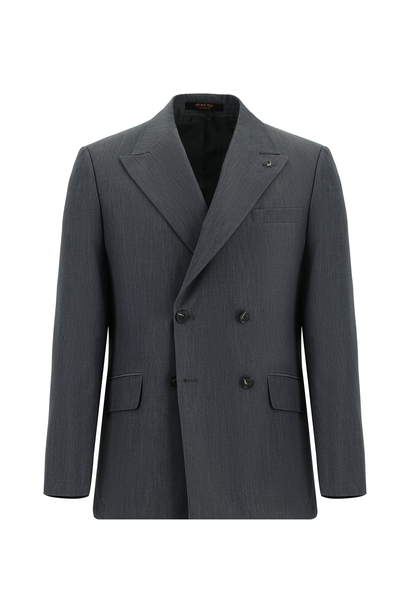 Koyu Füme 6 Drop Verona Soft Oversize Fit Hafif Oversize Kesim Kruvaze Tak?m Elbise-Abdullah Ki??l?