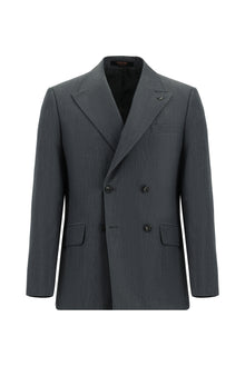 Koyu Füme 6 Drop Verona Soft Oversize Fit Hafif Oversize Kesim Kruvaze Tak?m Elbise-Abdullah Ki??l?