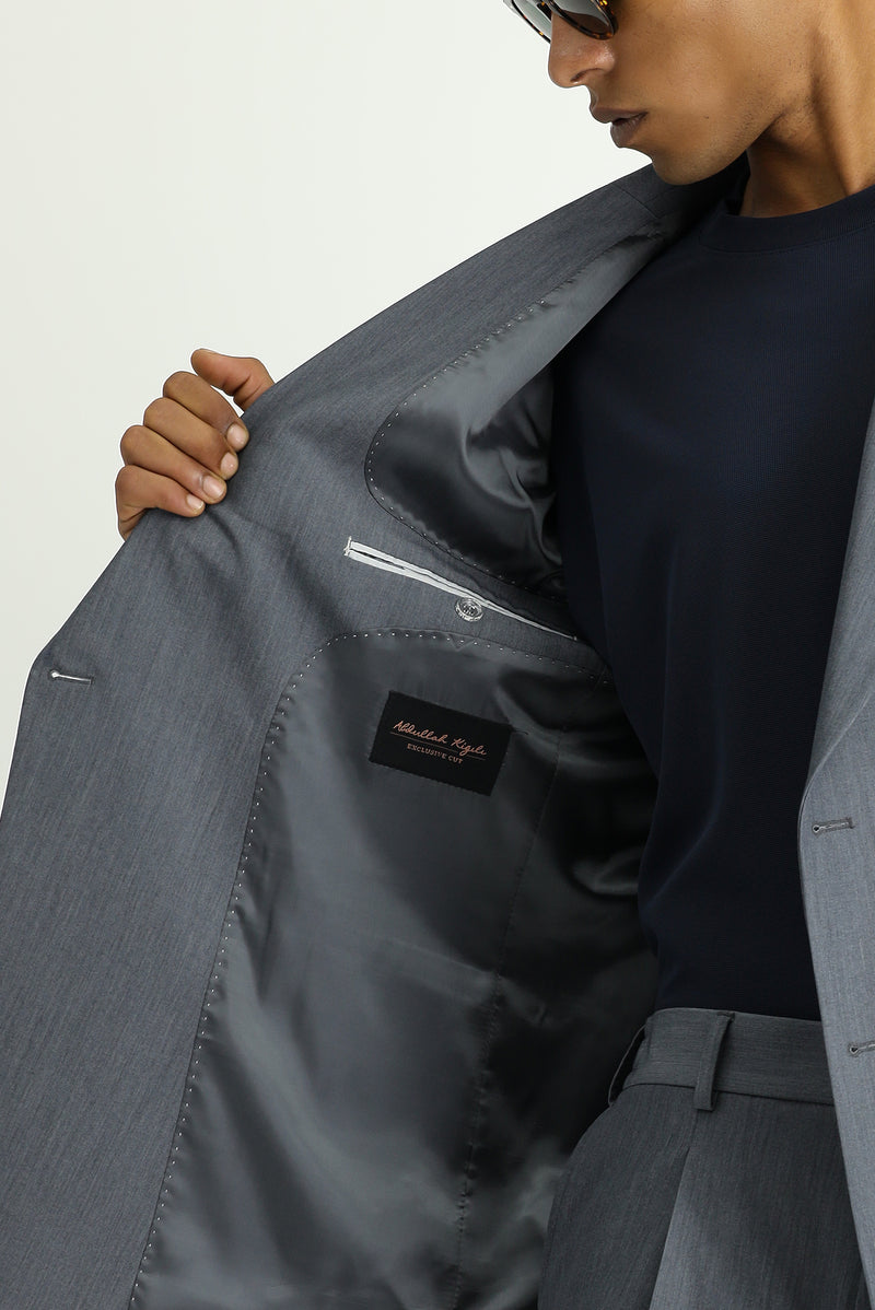 Koyu Füme Oversize Ekstra Rahat Kalıp Kruvaze Takım Elbise