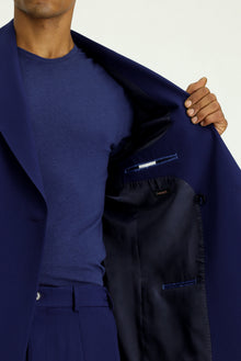 Orta Lacivert 6 Drop Verona Soft Oversize Fit Hafif Oversize Kesim Kruvaze Tak?m Elbise-Abdullah Ki??l?