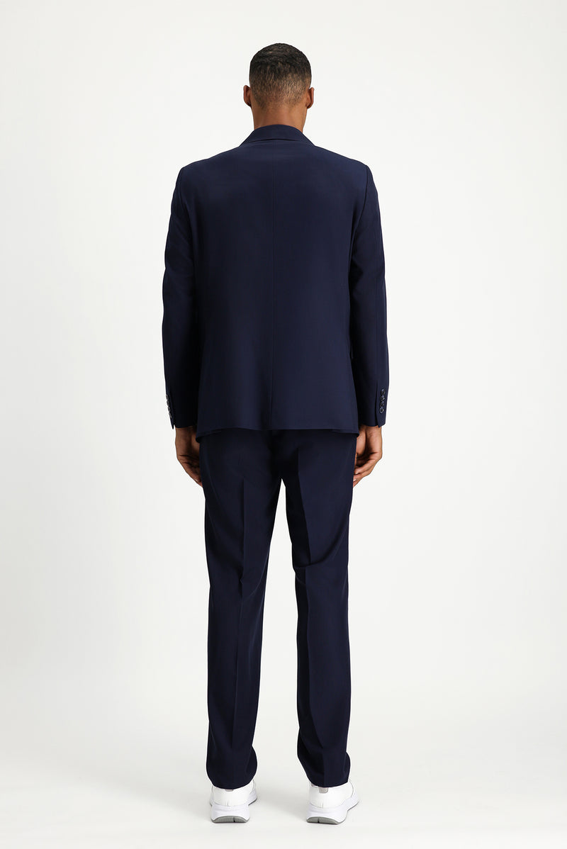 Koyu Lacivert Oversize Ekstra Rahat Kalıp Kruvaze Takım Elbise