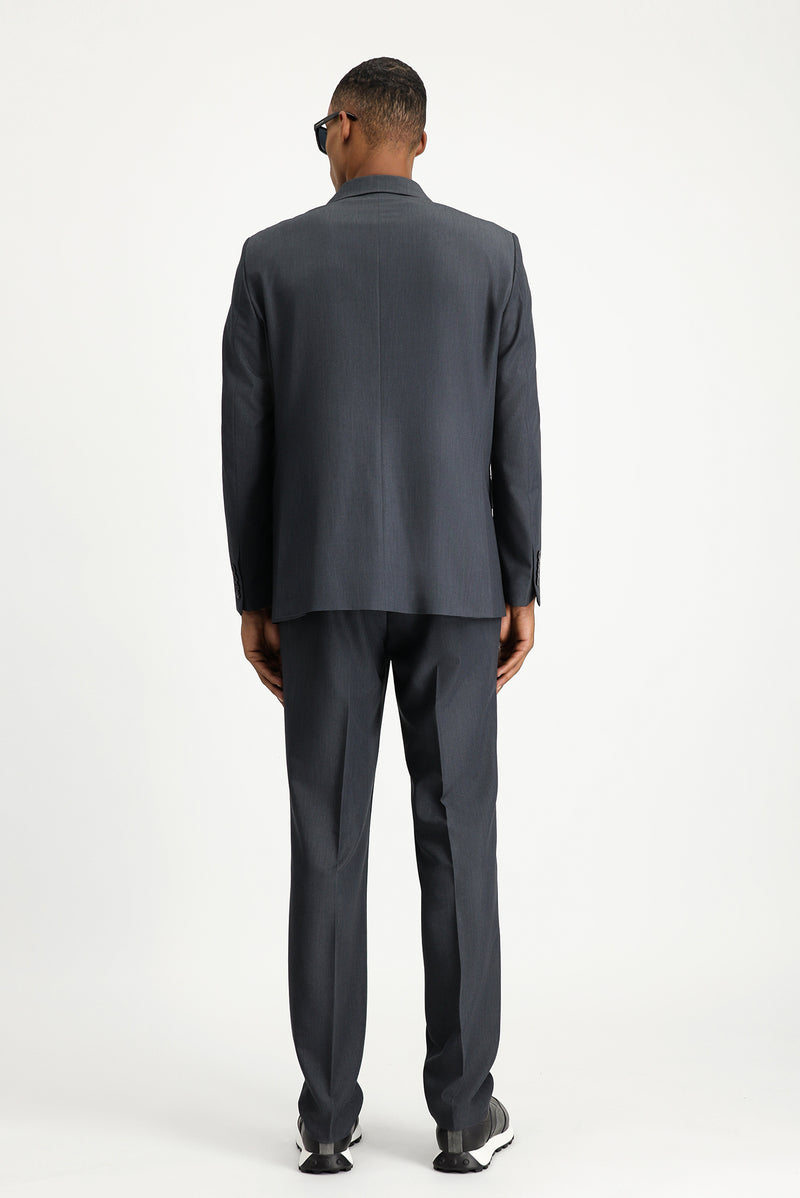 Koyu Antrasit Oversize Ekstra Rahat Kalıp Kruvaze Takım Elbise