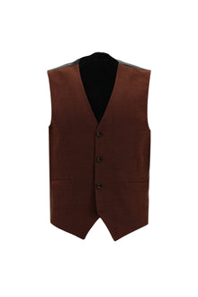 Siyah Slim Fit Dar Kesim Yünlü Kombinli Yelekli Takım Elbise