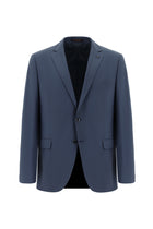Orta Petrol Slim Fit Dar Kesim Yünlü Klasik Takım Elbise