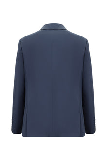 Orta Petrol Regular Fit Yünlü Klasik Takım Elbise