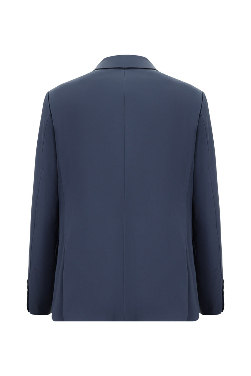 Orta Petrol Regular Fit Yünlü Klasik Takım Elbise