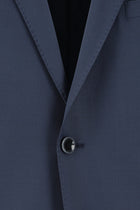 Orta Petrol Slim Fit Dar Kesim Yünlü Klasik Takım Elbise