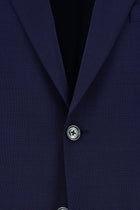 Açık Lacivert Slim Fit Dar Kesim Yünlü Klasik Takım Elbise