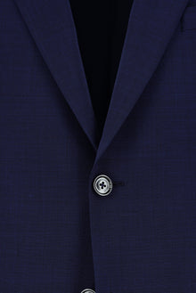 Açık Lacivert Slim Fit Dar Kesim Yünlü Klasik Takım Elbise