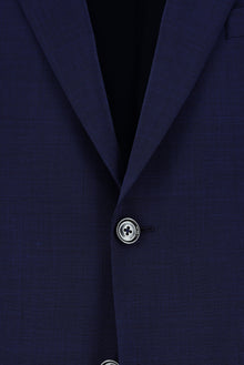 Aç?k Lacivert 7 Drop Slim Fit Dar Kesim Yünlü Tak?m Elbise-Abdullah Ki??l?