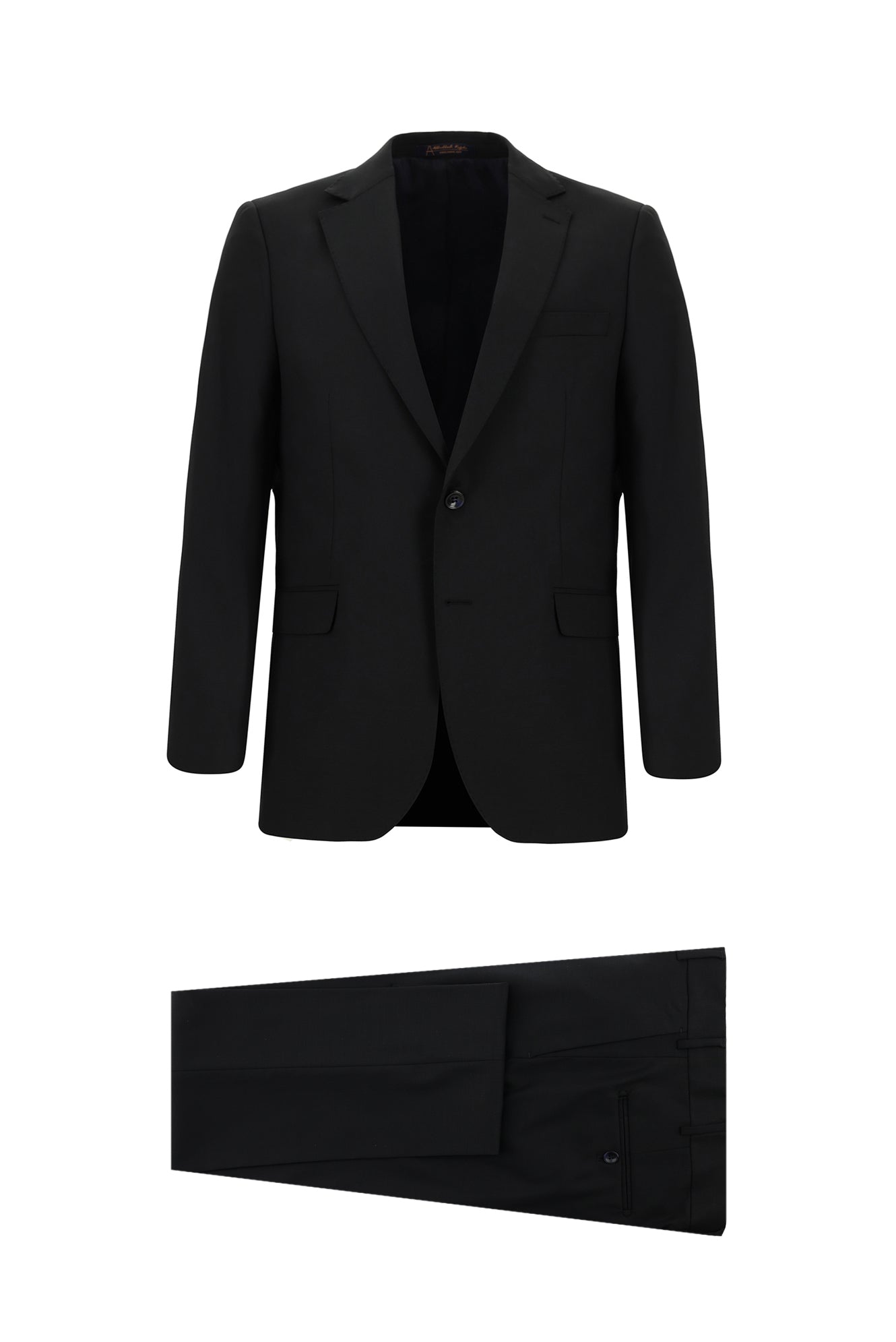 Siyah Lacivert Regular Fit Yünlü Klasik Takım Elbise