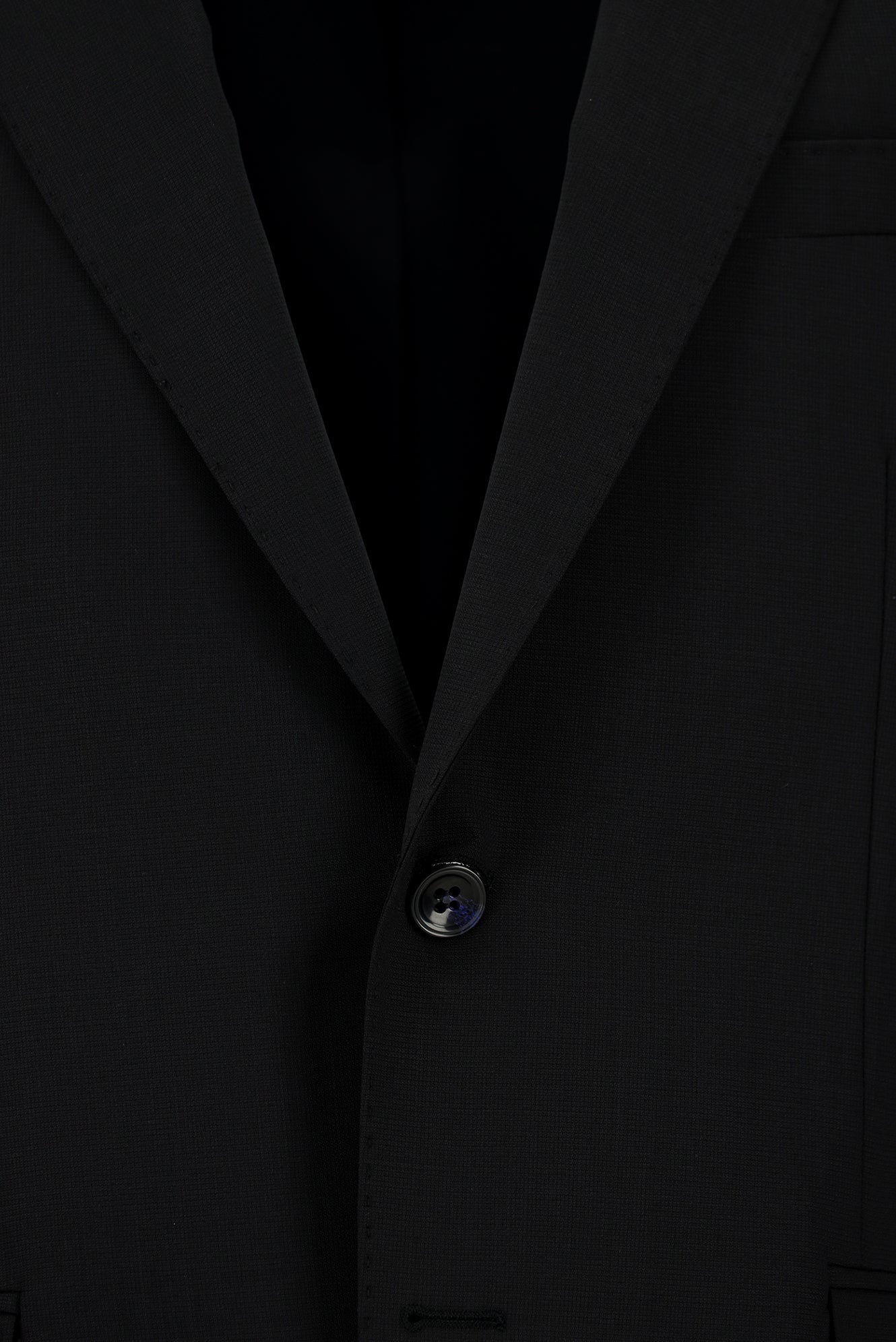 Siyah Lacivert Regular Fit Yünlü Klasik Takım Elbise