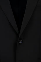 Siyah Lacivert Regular Fit Yünlü Klasik Takım Elbise