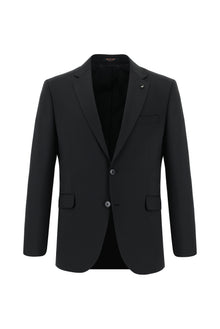 Siyah 4 Drop Relaxed Fit Rahat Kesim Yünlü Tak?m Elbise-Abdullah Ki??l?