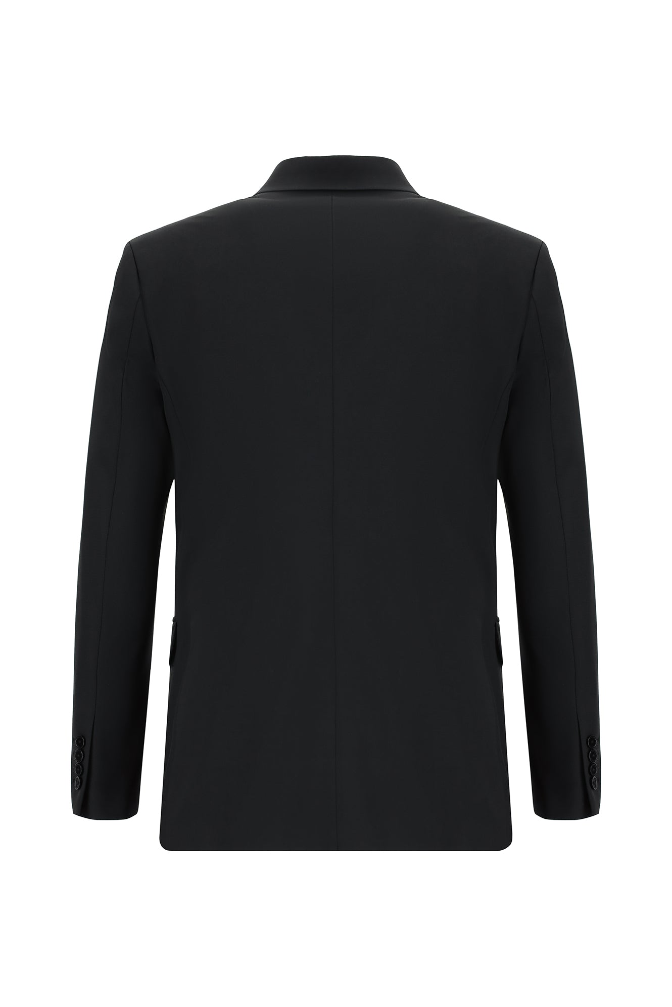 Siyah Slim Fit Dar Kesim Yünlü Klasik Takım Elbise