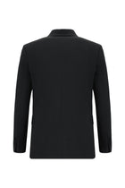 Siyah Slim Fit Dar Kesim Yünlü Klasik Takım Elbise