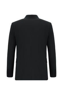 Siyah 6 Drop Regular Fit Standart Kesim Yünlü Tak?m Elbise-Abdullah Ki??l?