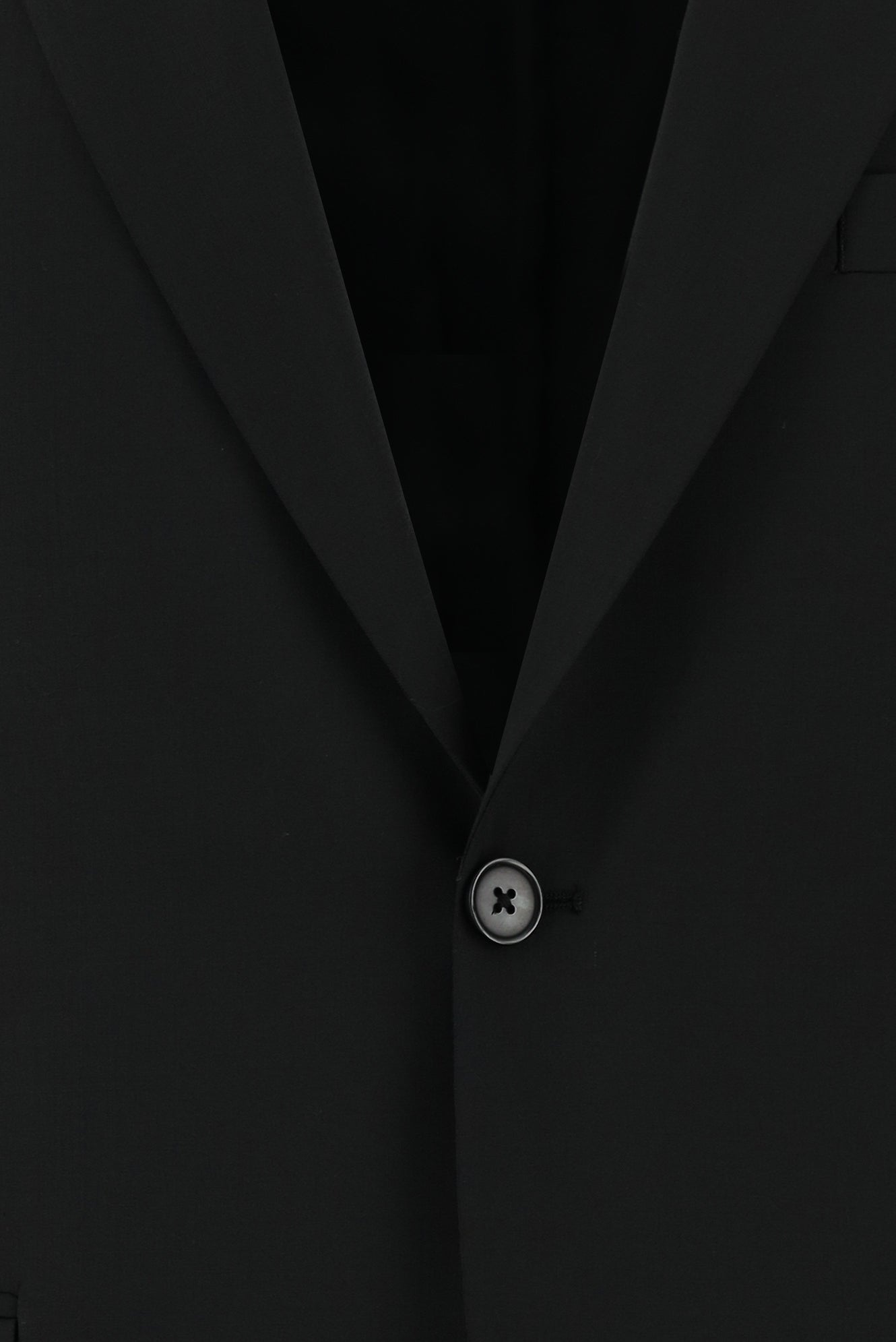 Siyah Slim Fit Dar Kesim Yünlü Klasik Takım Elbise