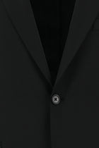 Siyah Slim Fit Dar Kesim Yünlü Klasik Takım Elbise