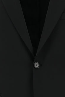 Siyah Slim Fit Dar Kesim Yünlü Klasik Takım Elbise