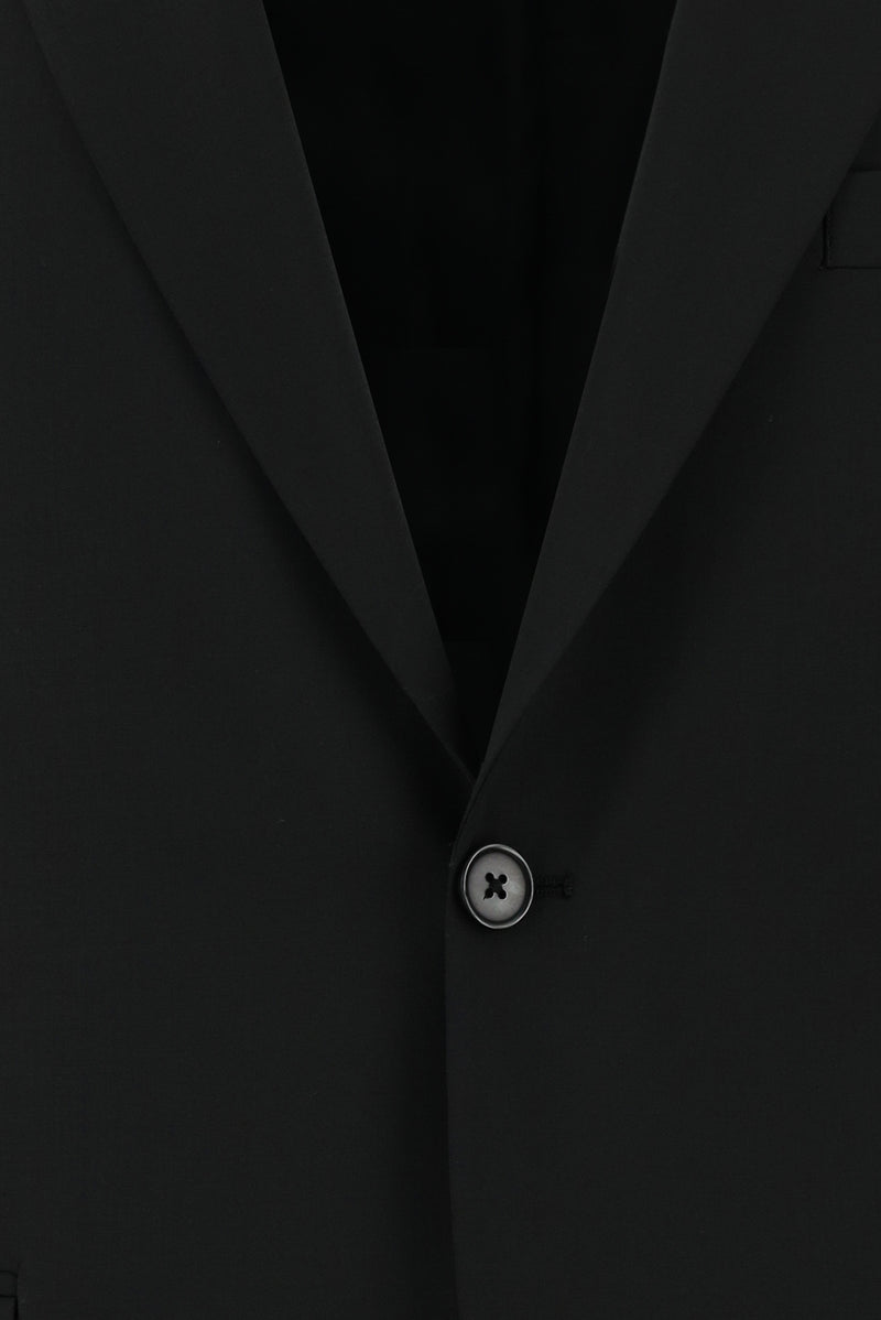 Siyah 7 Drop Slim Fit Dar Kesim Yünlü Tak?m Elbise-Abdullah Ki??l?