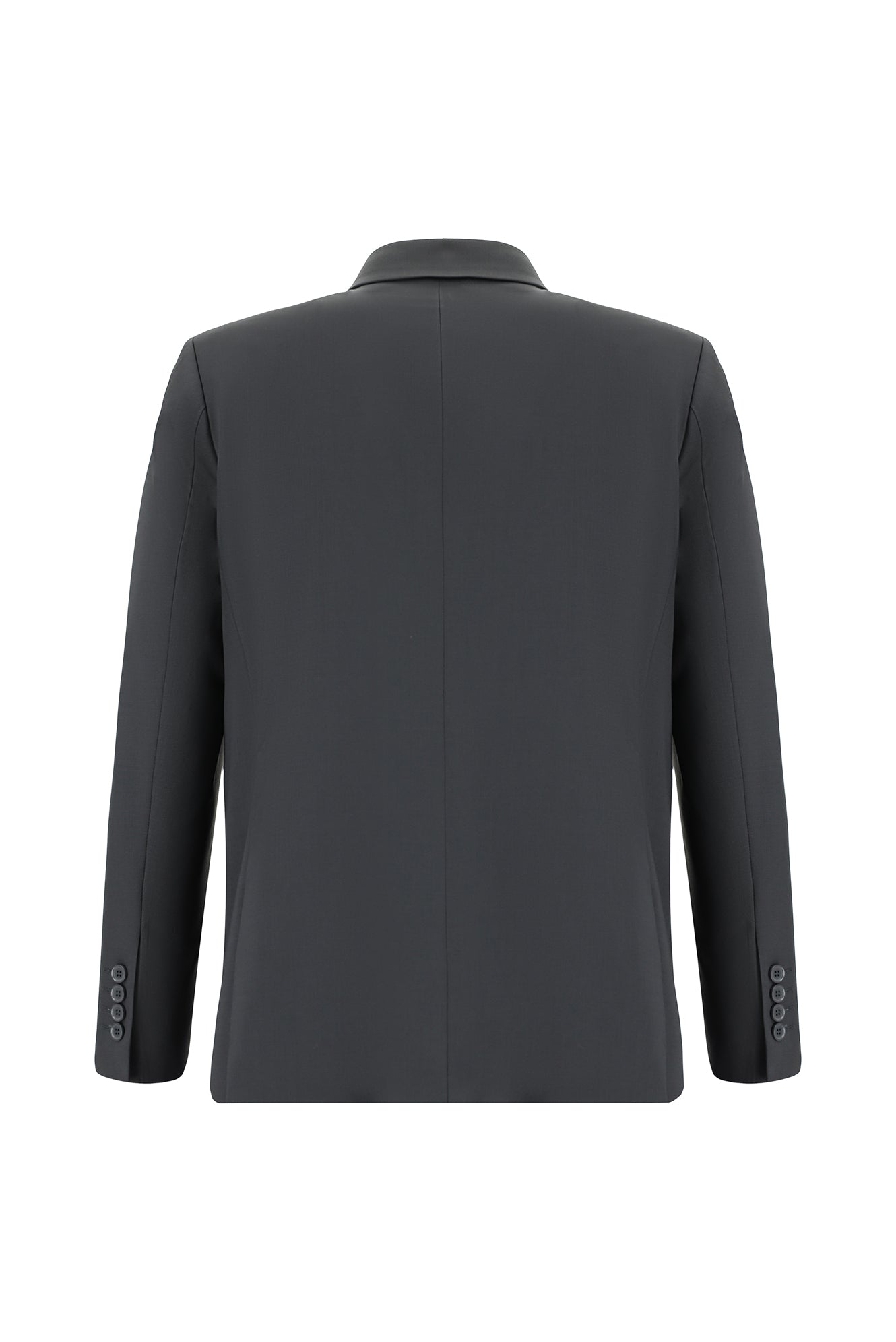 Koyu Füme Slim Fit Dar Kesim Yünlü Klasik Takım Elbise