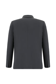 Koyu Füme Slim Fit Dar Kesim Yünlü Klasik Takım Elbise