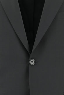 Koyu Füme Slim Fit Dar Kesim Yünlü Klasik Takım Elbise