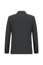 Koyu Füme Slim Fit Dar Kesim Yünlü Klasik Takım Elbise
