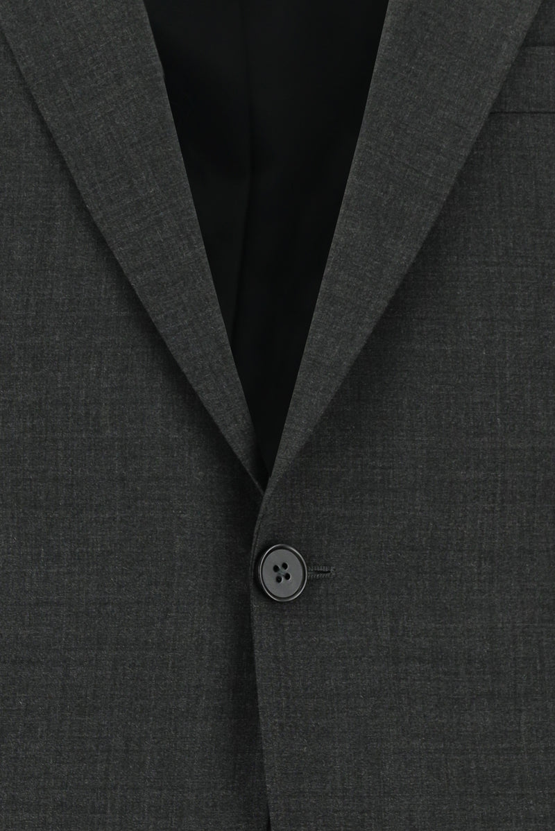 Koyu Füme Relaxed Fit Rahat Kesim Yünlü Klasik Takım Elbise