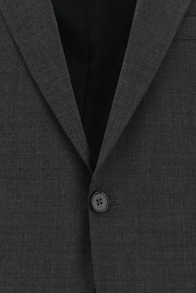 Koyu Füme Slim Fit Dar Kesim Yünlü Klasik Takım Elbise