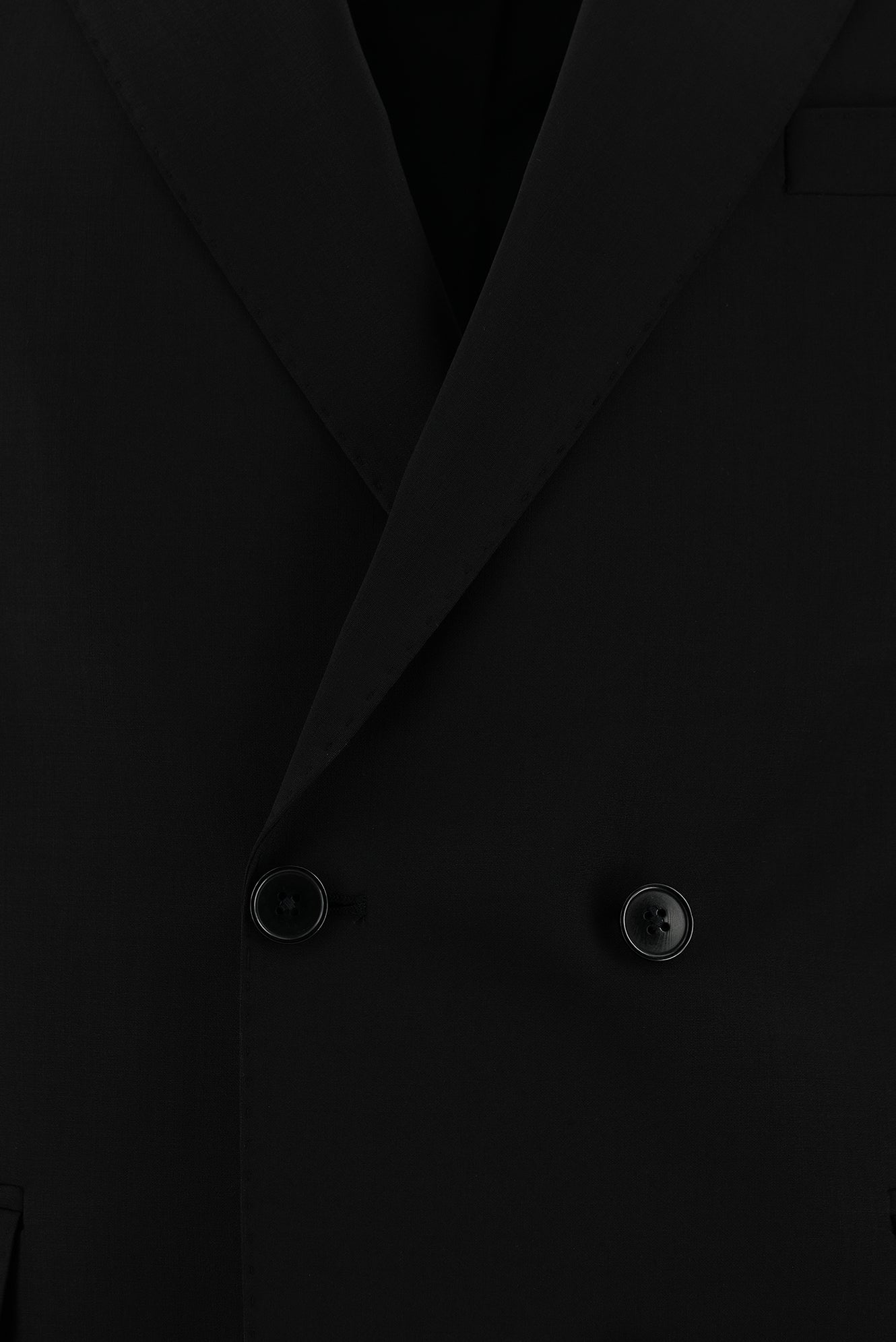 Siyah 7 Drop Slim Fit Dar Kesim Yünlü Kruvaze Tak?m Elbise-Abdullah Ki??l?