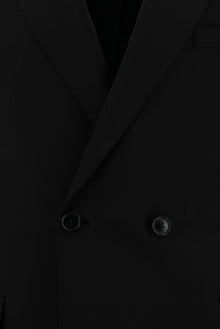 Siyah 4 Drop Relaxed Fit Rahat Kesim Yünlü Kruvaze Tak?m Elbise-Abdullah Ki??l?