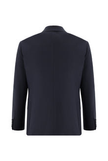 Koyu Füme 7 Drop Slim Fit Dar Kesim Yünlü Kruvaze Tak?m Elbise-Abdullah Ki??l?