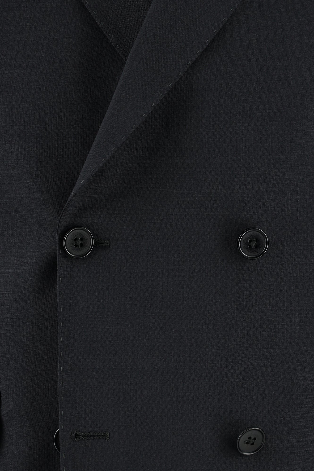 Koyu Füme Slim Fit Dar Kesim Yünlü Kruvaze Takım Elbise