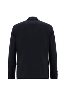 Koyu Lacivert 4 Drop Relaxed Fit Rahat Kesim Yünlü Kruvaze Tak?m Elbise-Abdullah Ki??l?