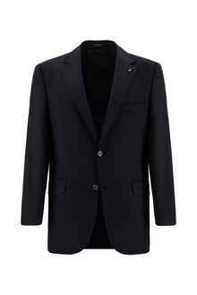 Siyah 4 Drop Relaxed Fit Rahat Kesim Yünlü Tak?m Elbise-Abdullah Ki??l?