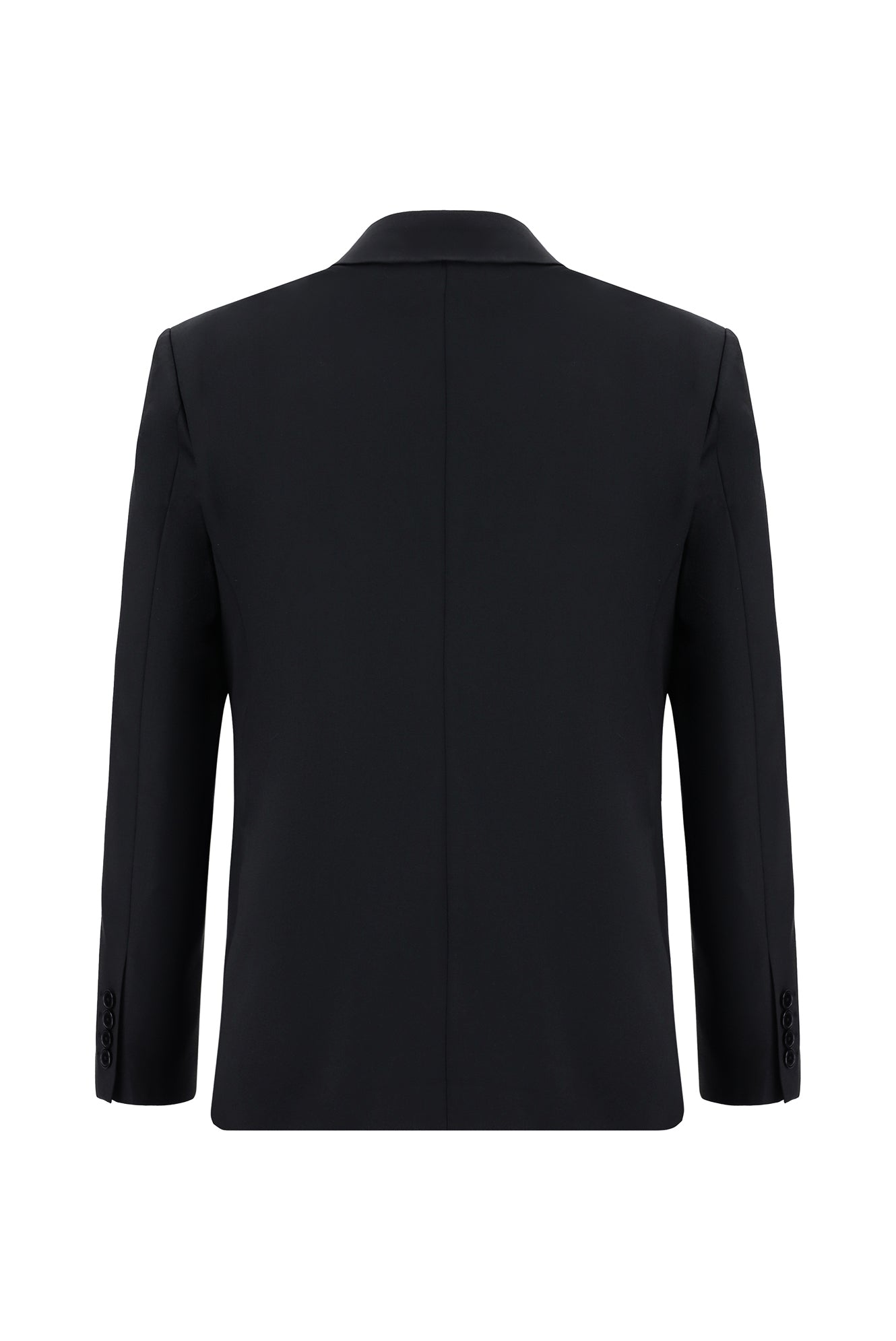 Siyah Slim Fit Dar Kesim Yünlü Klasik Takım Elbise